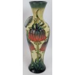 A limited edition Moorcroft pottery vase in Crown Imperial pattern by Rachel Bishop. 589/600. Height