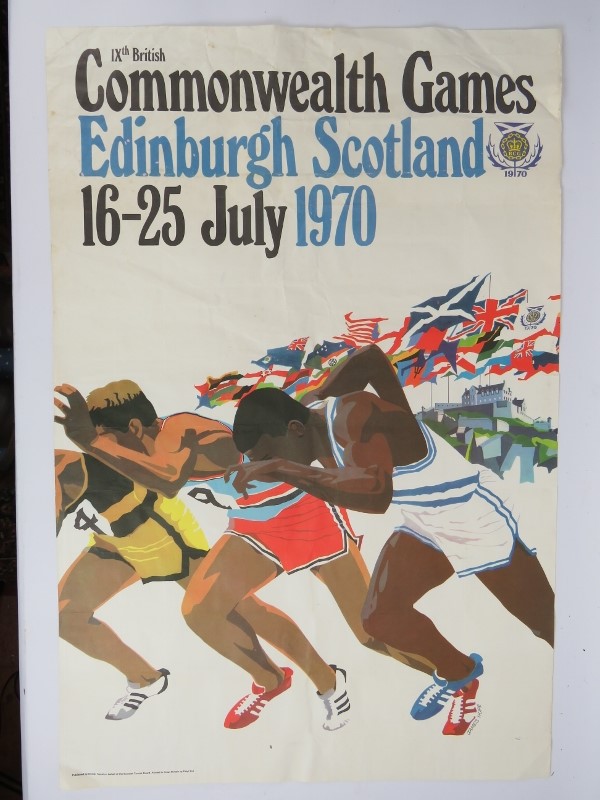 An original 1970 Commonwealth Games poster designed by James Hope and printed by British Travel ( - Image 2 of 7