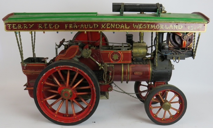 A live steam scale model of an Allchin steam showman's traction engine made by H. A. Brown, Cropston - Image 4 of 10