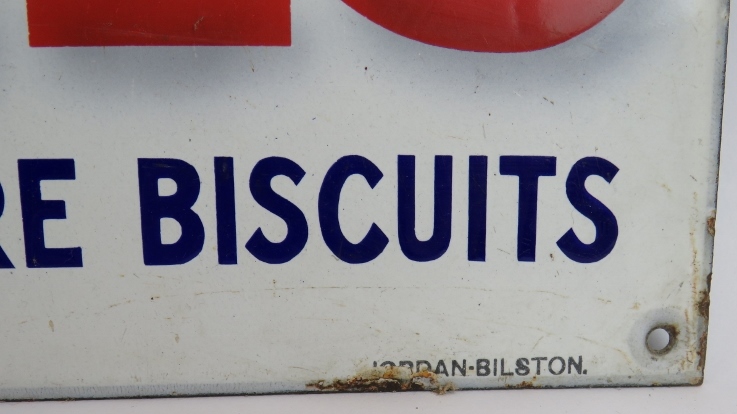 A vintage Bilston enamel sign for Melox Marvels dog biscuits. 56cm x 35cm. Condition report: Age - Image 2 of 3