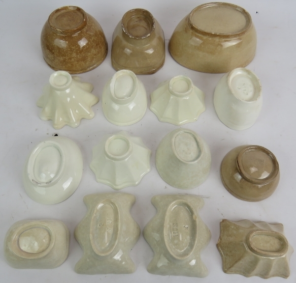 A nice collection of 15 x 19th century ceramic jelly/blancmange moulds, sizes range from 16cm down - Image 2 of 2