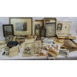 A large collection of photos, postcards, greetings cards, letters and other ephemera, late 19th