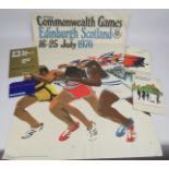 An original 1970 Commonwealth Games poster designed by James Hope and printed by British Travel (