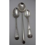 Hukin & Heath, a plain silver serving spoon, Birmingham 1937, together with a William IV Scottish