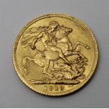 A 1913 gold full sovereign