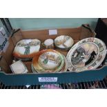 A box containing a selection of Royal Doulton series ware