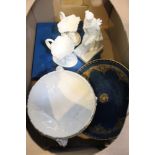A box containing a selection of Royal Worcester branded porcelain