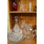 A selection of domestic glassware various