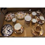 A box containing a selection of Royal Crown Derby China wares various