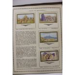 An 'Around the Mediterranean' cigarette card album, issued by Nicolas Sarong & Co, & two postage