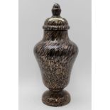 A mid-20th century Murano glass covered vase, with label 'Avventurina' by V Nason, Murano, Italy,