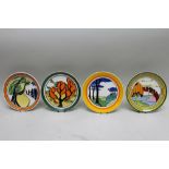 Four Wedgwood Clarice Cliff design, limited edition wall plates, bizarre patterns, to include; 'Blue