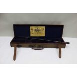 A 'Watson Brothers of London', early 20th century canvas & leather single shot case, blue baize