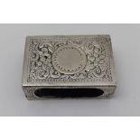 Army & Navy Cooperative Society Ltd (Frederick Bradford Macrea) A Victorian silver match box holder,