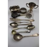 Williamson & Horton, a 19th century silver condiment spoon, (missing assay office stamp) together