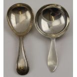 William Hutton & Sons Ltd. A silver caddy spoon, Sheffield 1926, together with one other silver