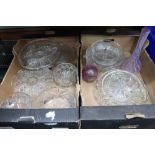 Two boxes of domestic glassware various