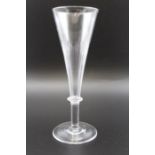 A 19th century faceted glass Champagne flute