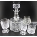 A selection of 'Whitefriars' glass, to include decanter, six sherry,