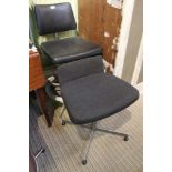 Two Retro design adjustable office chairs