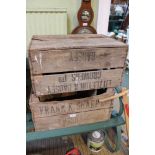 3 produce crates (Littleton and Badsey Growers and Frank K Sharp)