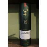 Glenfiddich Original Twelve Year Old single malt, 40% proof, 1 bottle in tube