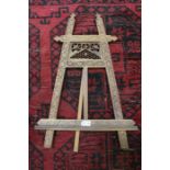 Indonesian carved wood table top easel