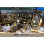 A large box containing gilded lighting various