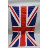 A large sewn Union Jack flag, made in Liverpool, stamped "BDS"