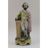 A 19th century Staffordshire pottery figure of William Shakespeare