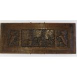 An early 18th century carved oak panel.