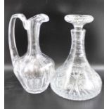 A 20th century cut glass ship's decanter engraved "Celebrity AM-AM 1989