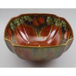 A Royal Worcester crown ware, lustre glazed ceramic bowl