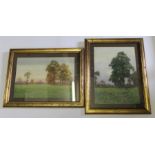 Ralph W. Bardill, two watercolour meadow scenes, 34cm x 25cm, each signed and dated, in plain mount