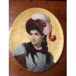 A late 19th century Crown Derby ceramic wall plaque