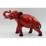 A Royal Doulton Flambe Elephant, 13cm high