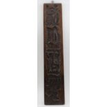 A 19th century Dutch carved oak double sided gingerbread mould