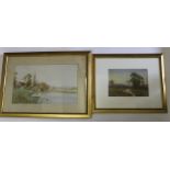 Ralph W. Bardill, two early 20th century watercolour riverscapes