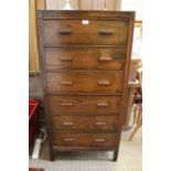 A chest of six drawers