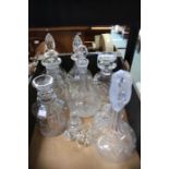 A Pair of Royal Doulton cut glass decanters and stoppers