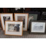 A selection of decorative pictures, to include Alice Banwell local scenes