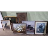 A selection of large, decorative pictures and artworks