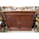 A 19th century design mahogany finish side unit