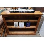 Pine two shelf bookcase