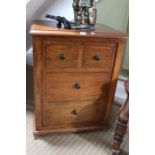 Stained wood small chest of drawers