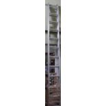 12 rung extendable sliding aluminium ladder