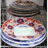 A quantity of English & Imari plates