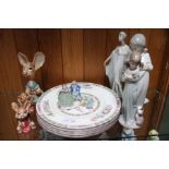 Collection of porcelain, Pendelfin, Nao, etc