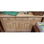 A modern oak sideboard