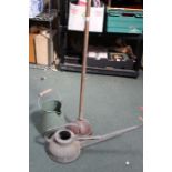 Metal jug, washing dolly & watering can